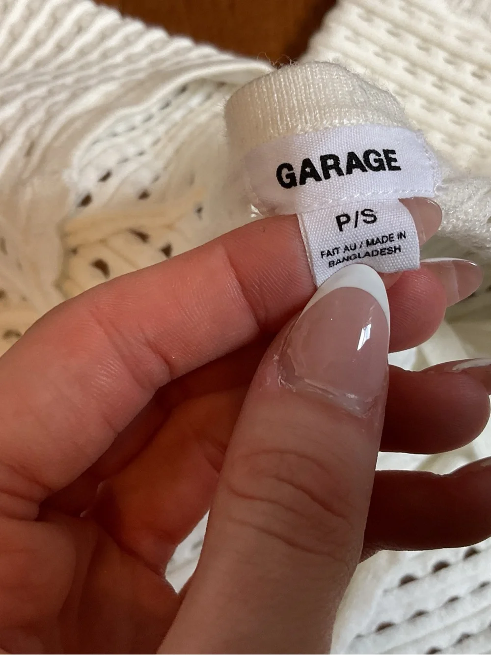 Garage Cream Knit Twist-Front Crop Top - Picture 3 of 3